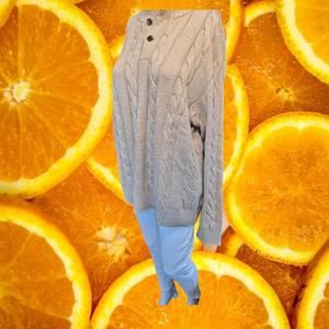 Polo Ralph Lauren Mock Neck Silk/Cashmere Cable‎ Knit Sweater Size Large